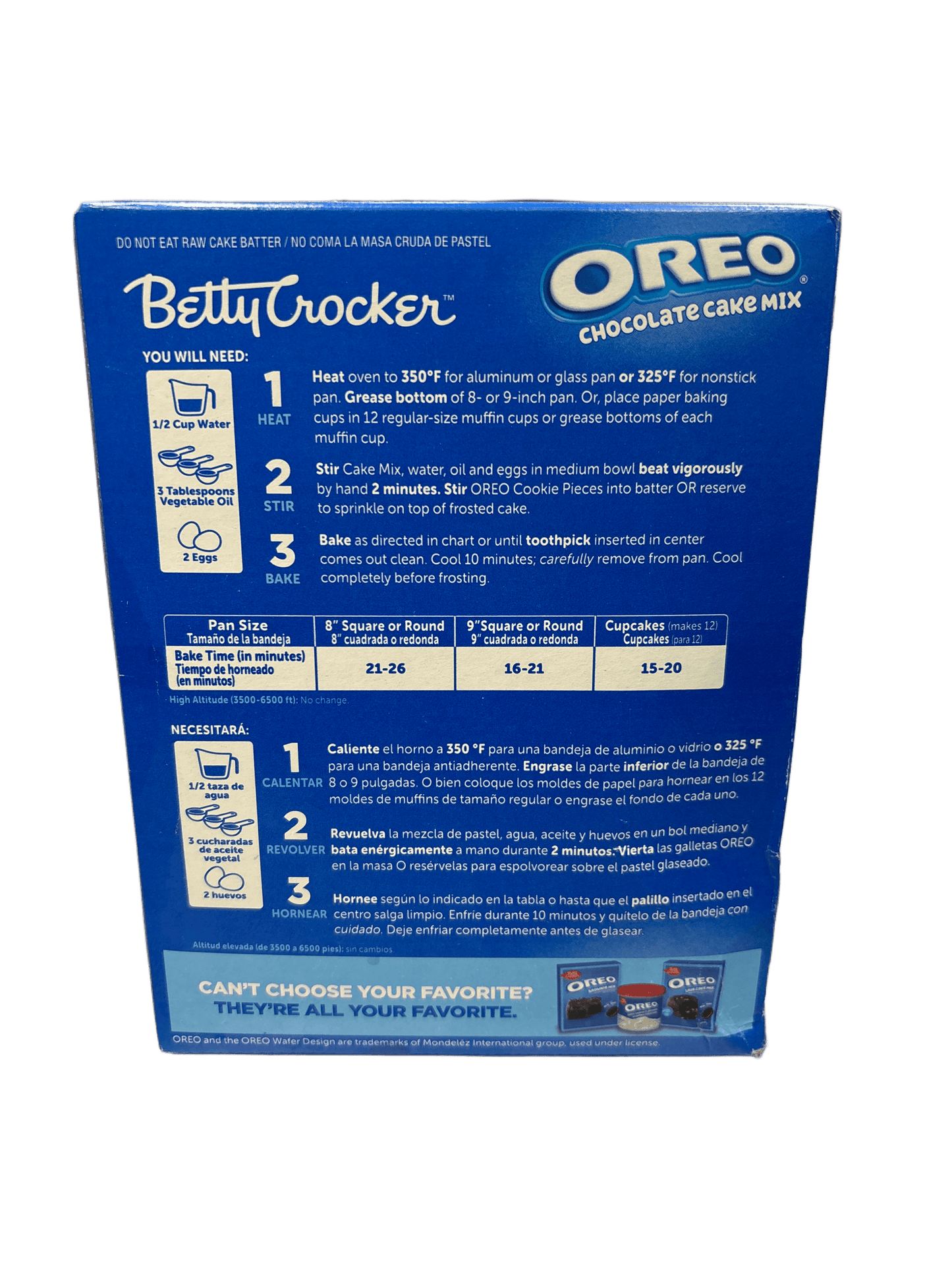 Betty Crocker Oreo Chocolate Cake Mix 9.3OZ