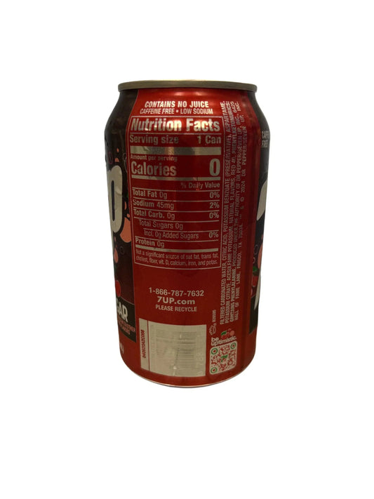 7UP Zero Sugar Cherry Soda Can - 355ML - U.S Edition