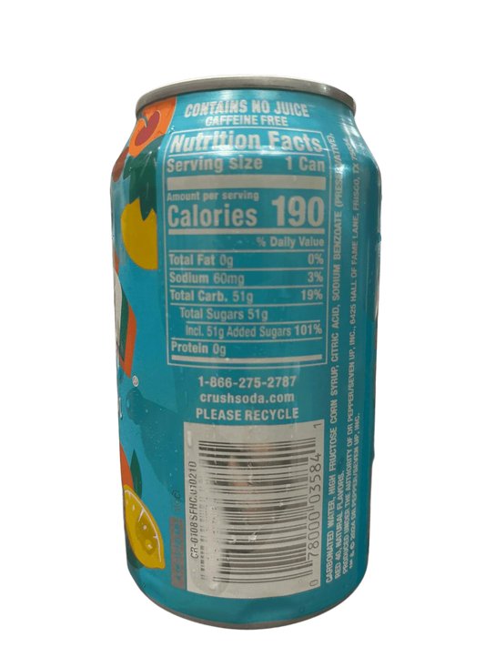 Crush Sparkling Fruit Punch Soda Can 12OZ