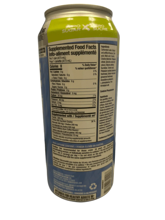 RYSE Fuel Sour Punch Blue Raspberry Zero Sugar Energy Drink