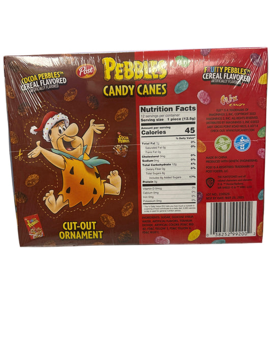 Fruity & Coca Pebbles Cereal Candy Canes - 12 Pack U.S Edition