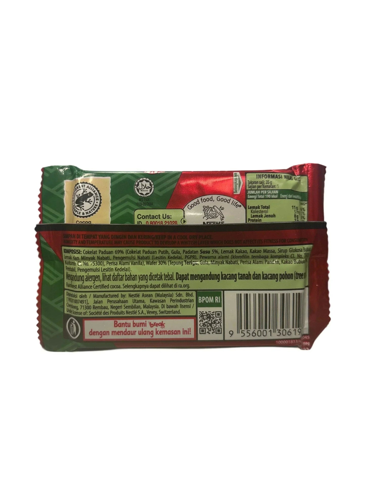 Kit Kat Pandan Chocolate Bar 35G - Malaysian Edition