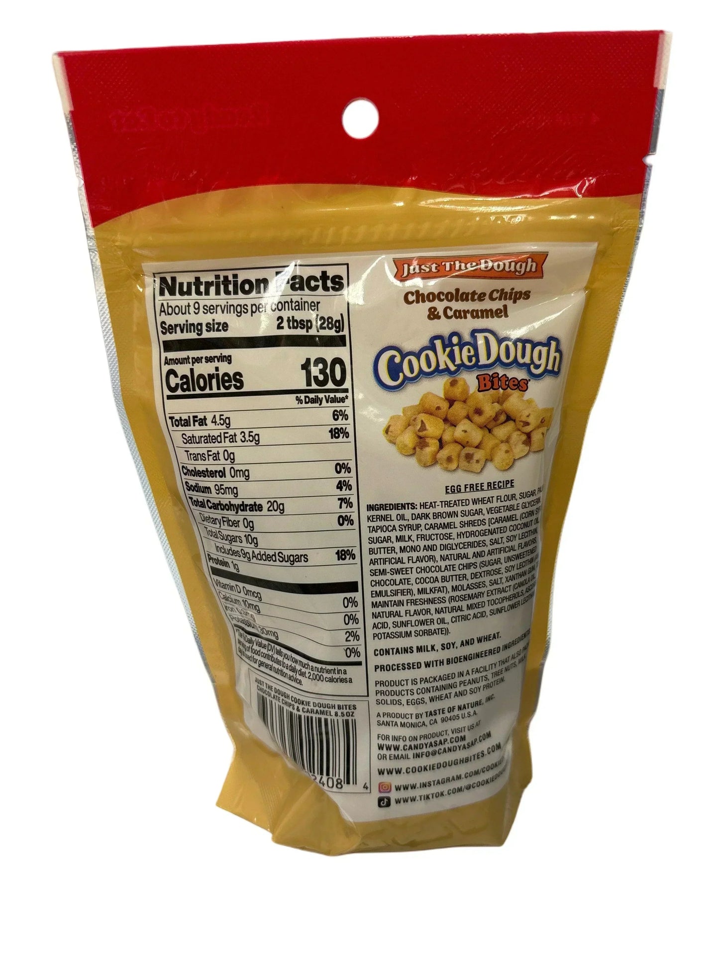 Cookie Dough Bites Chocolate Chips & Caramel 8.5OZ