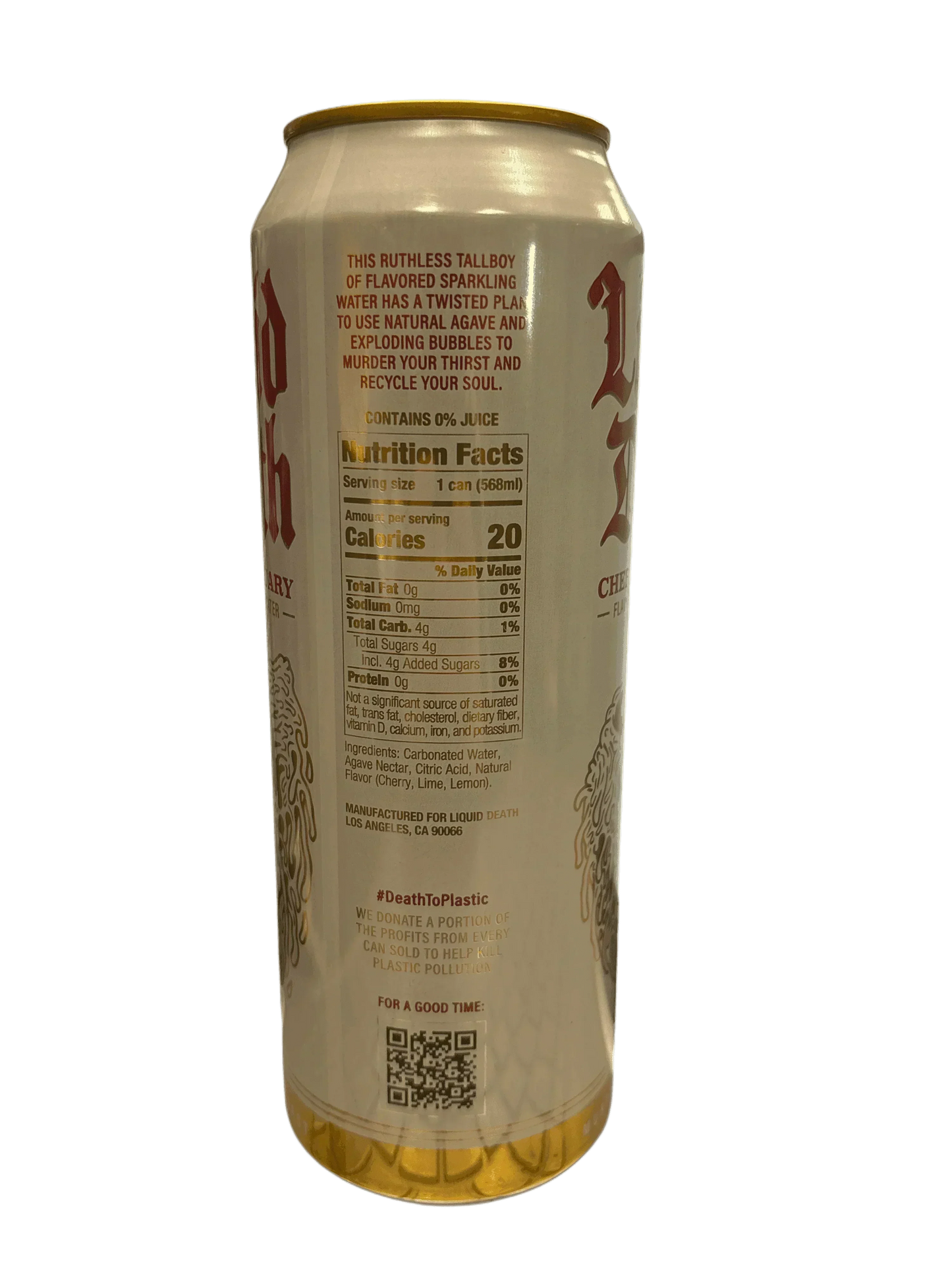 Liquid Death Sparkling Cherry Obituary Drink 568ML