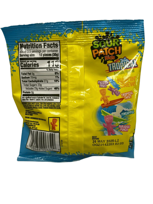 Sour Patch Tropical Candy Bag 3.6OZ - Canadian Edition