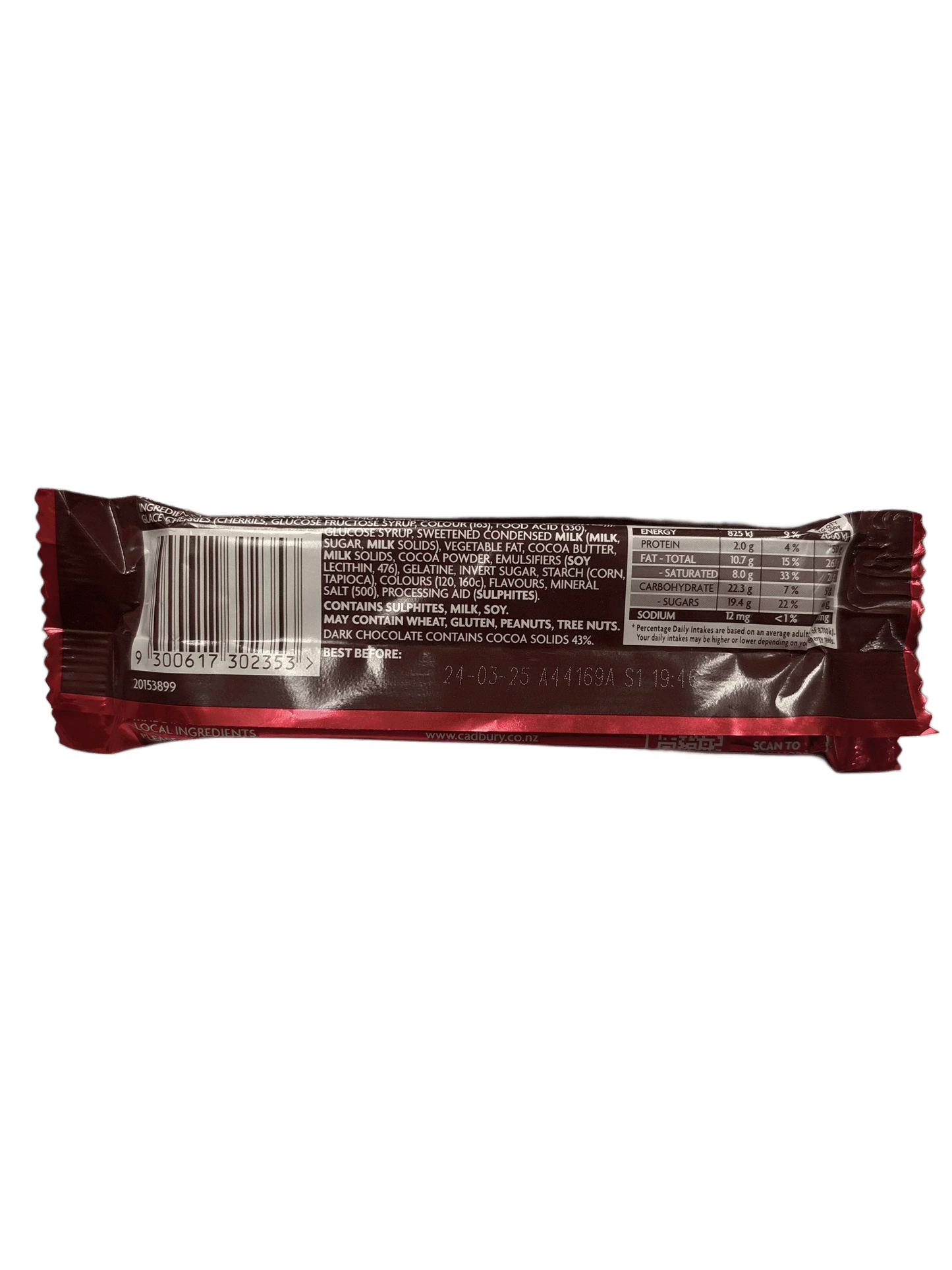 Cadbury Cherry Ripe Double Dipped 40G - Australian Edition