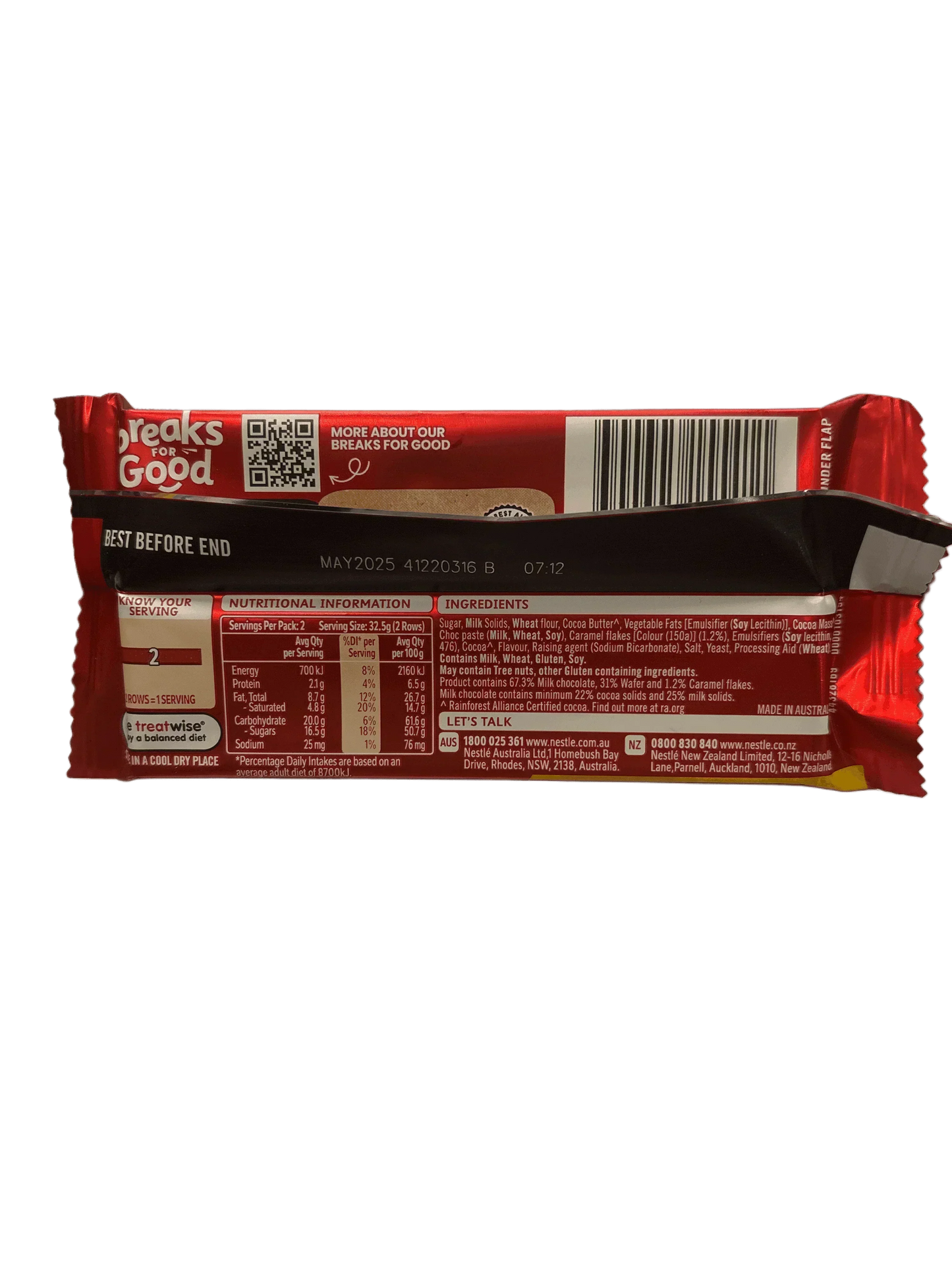 Kit Kat Honey Comb Buzz Chocolate Bar 65G - Share Bar - Austrialian Edition