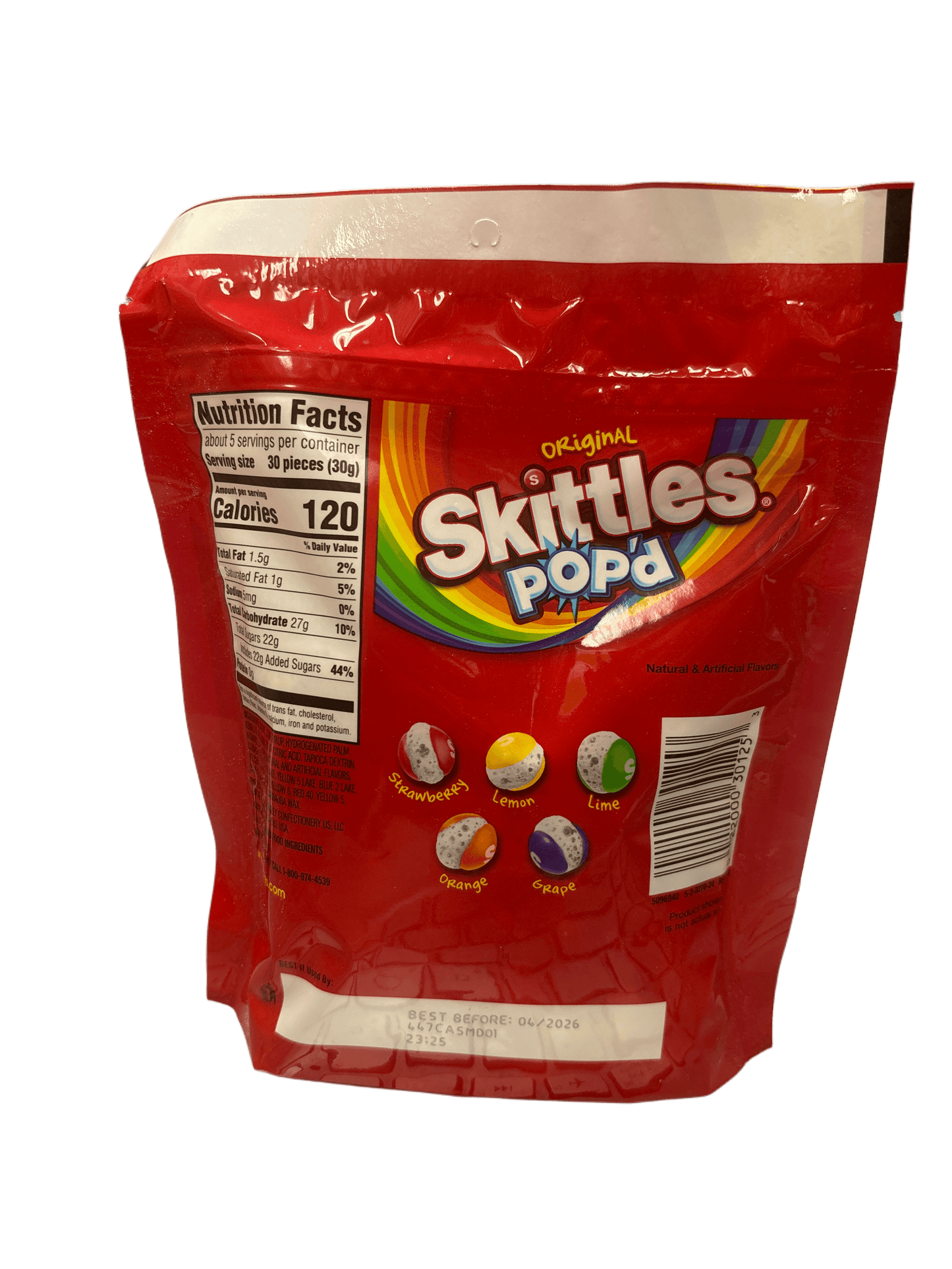 Skittles Original POP'D Freeze Dried Candy Bag 5.5OZ