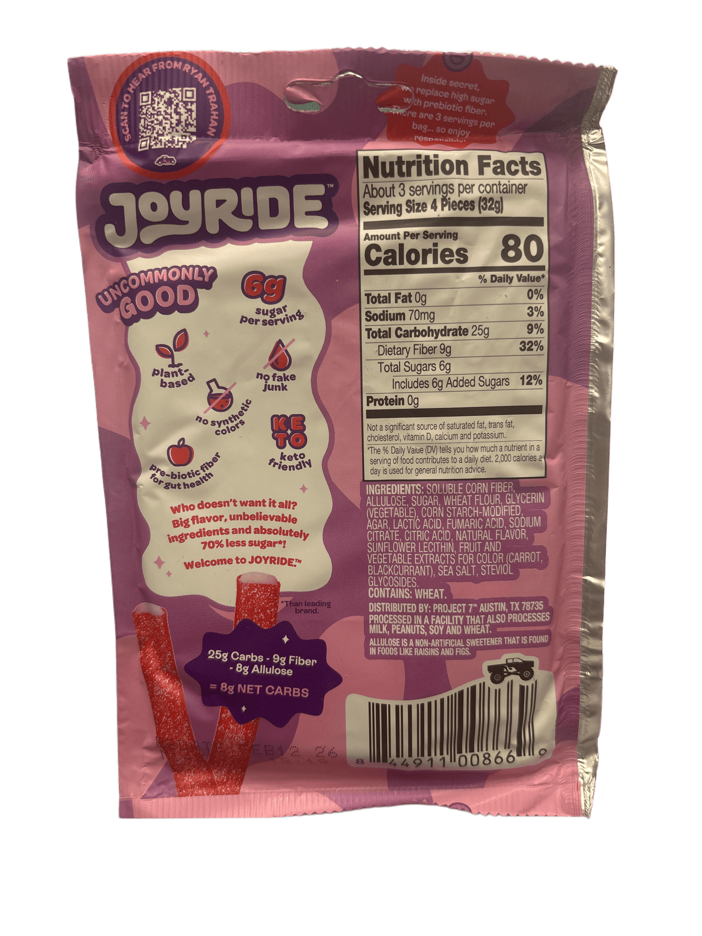 JOYRIDE Uncommon Candy Sour Strawberry Ropes 3.5OZ - U.S Edition