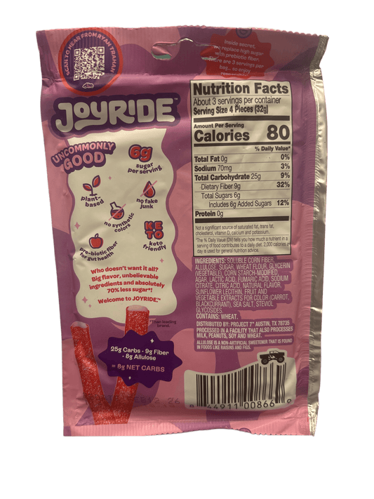JOYRIDE Uncommon Candy Sour Strawberry Ropes 3.5OZ - U.S Edition