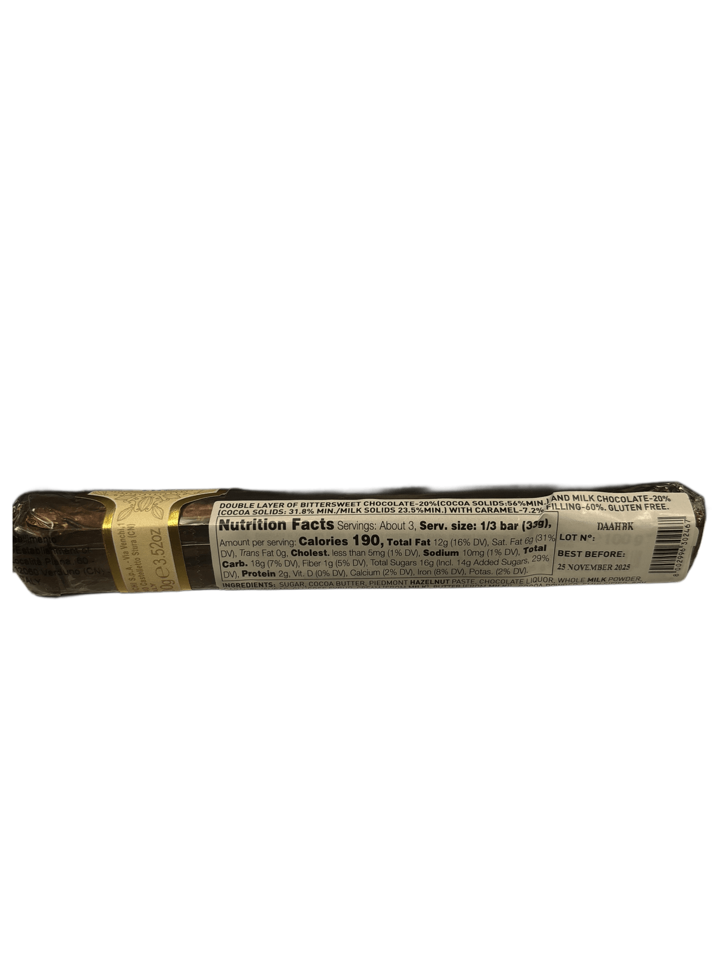 Venchi Nougatine Chocolate 3.52OZ - Italian Edition