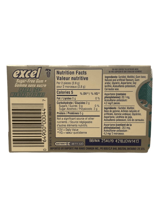 Excel Polar Ice Gum 12 Pieces - Canada Edition