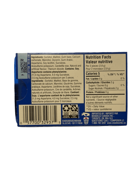 Dentyne Ice Peppermint Gum 12 Pieces - Canadian Edition