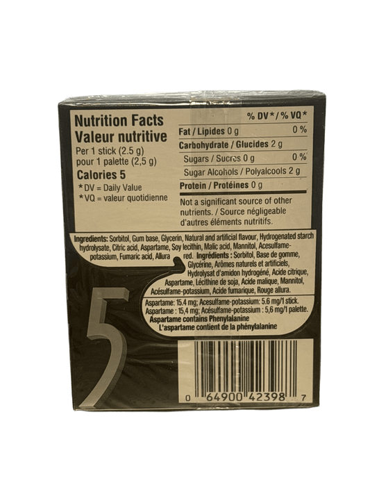 5 Gum Watermelon 15 Sticks - Canadian Edition