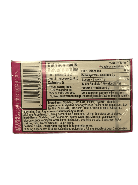 Trident Bubble Gum 14 Pieces - Canadian Edition