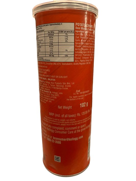 Pringles Desi Masala Tadka 102G - Indian Edition