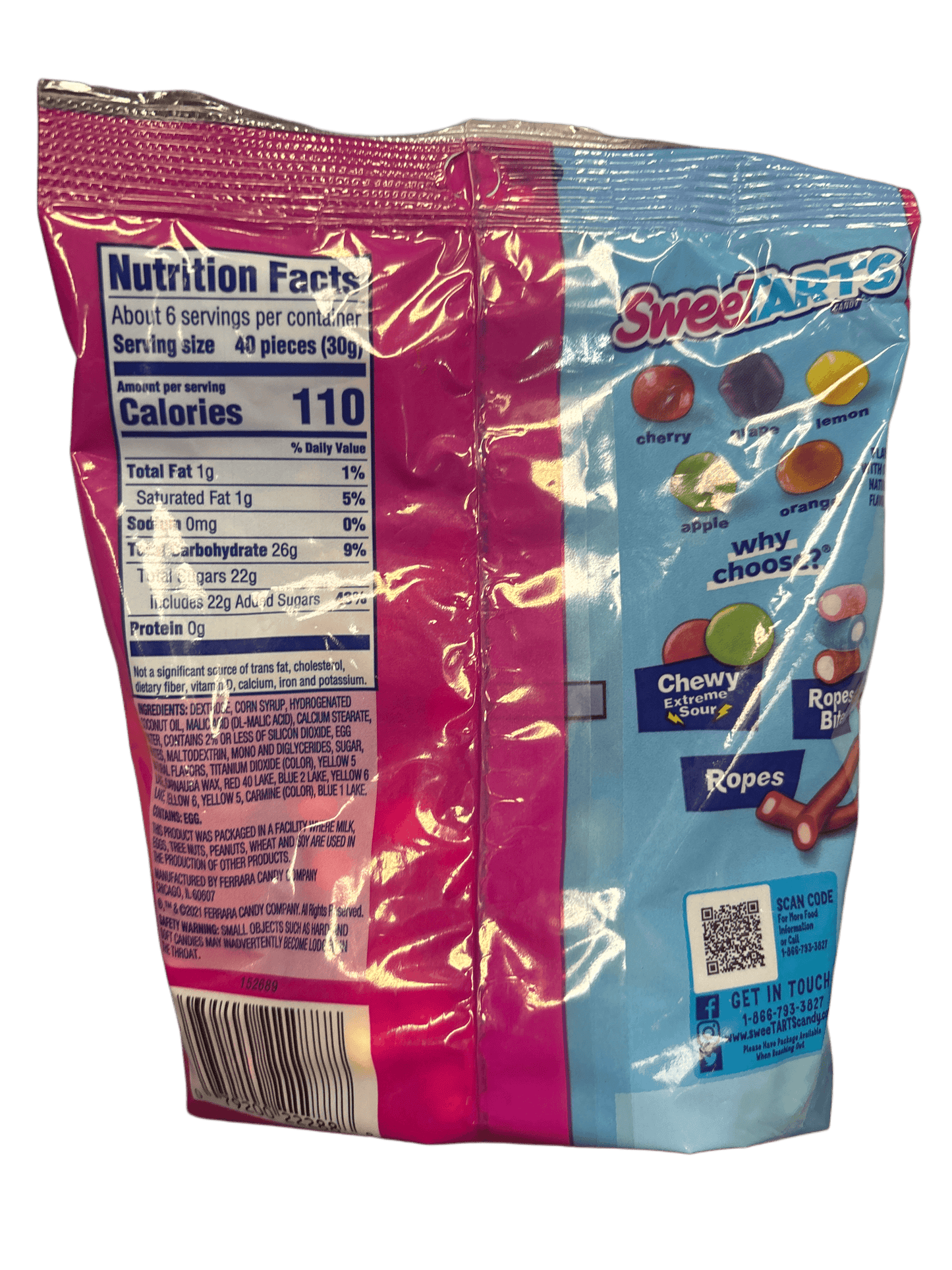 Sweet Tarts Mini Chewy Mixed Fruit Candy Bag 6OZ