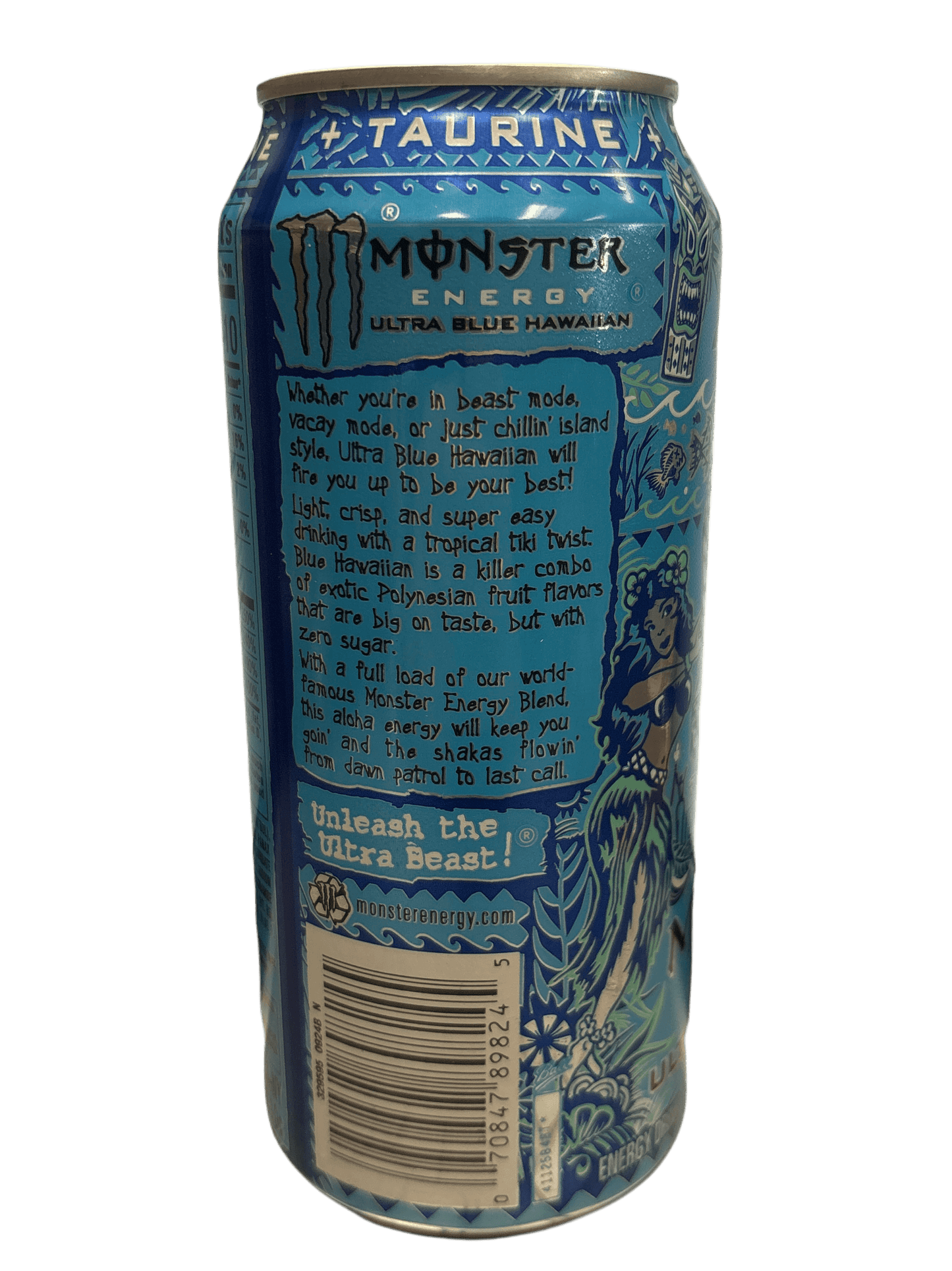 Monster Energy Zero Sugar Ultra Blue Hawaiian Drink 16OZ - U.S Edition