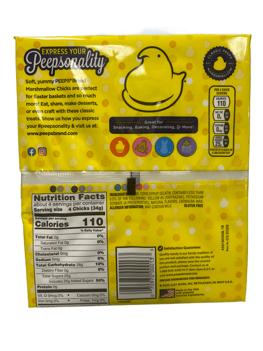 Peeps Marshmallow Original Easter Pack 15 Chicks 4.5OZ