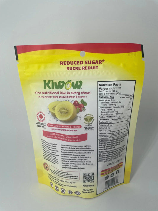 KIWOW Kiwi Strawberry Candy Bag 100G - Canadian Edition
