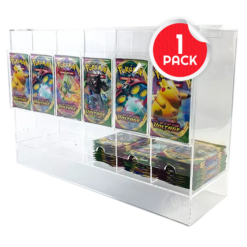 EVORETRO Card Dispenser Pokémon Booster Pack 6-Slot Acrylic Display Dispenser