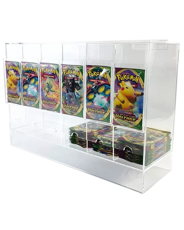 EVORETRO Card Dispenser Pokémon Booster Pack 6-Slot Acrylic Display Dispenser