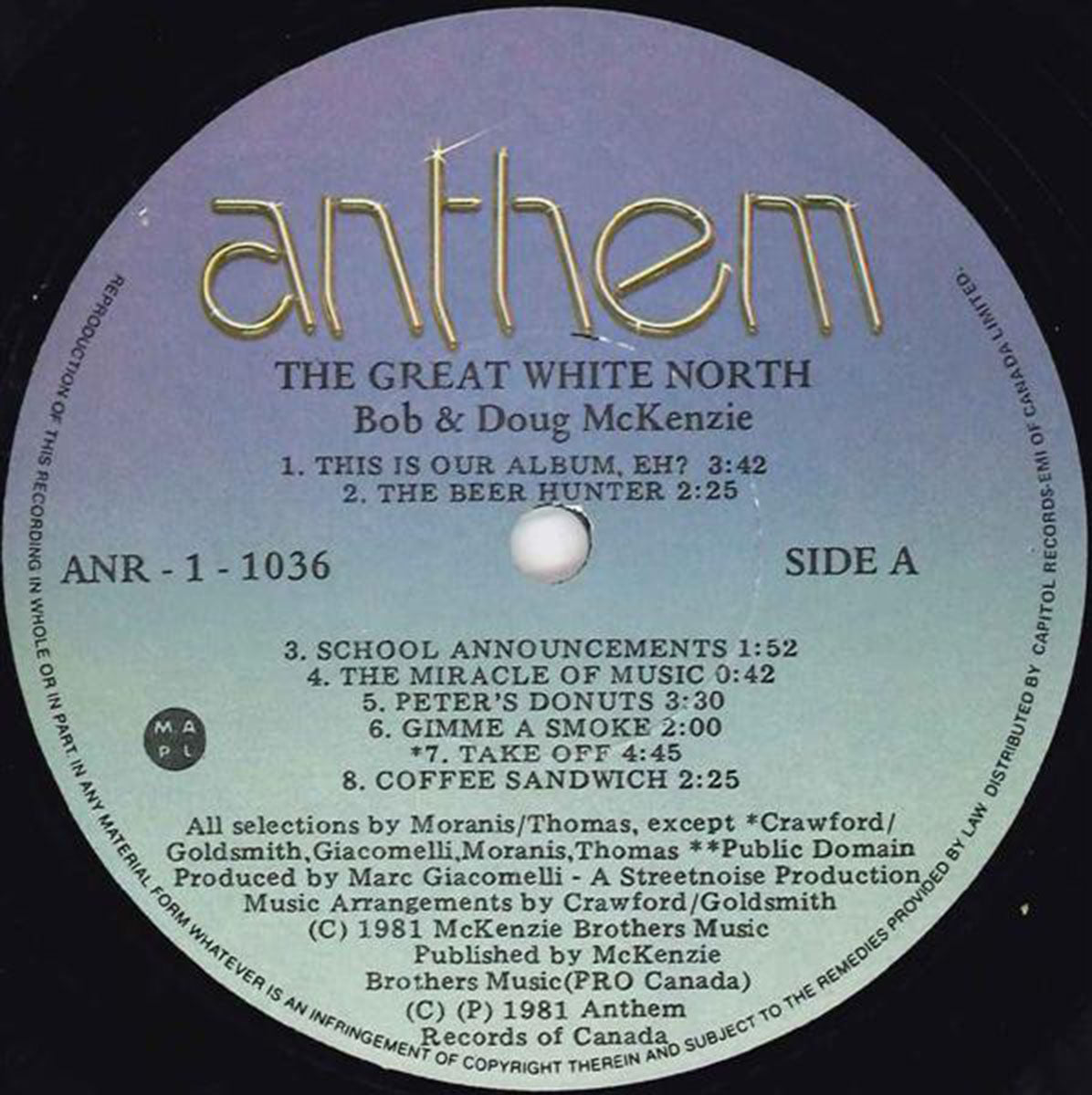 Bob & Doug McKenzie – Great White North - 1981 Original in Shrinkwrap!