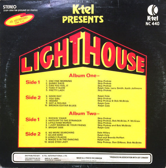 Lighthouse (2) – K-tel Presents Lighthouse; 20 Great Hits - 1975 Original