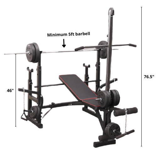 Adjustable Workout Bench with Weight Sets