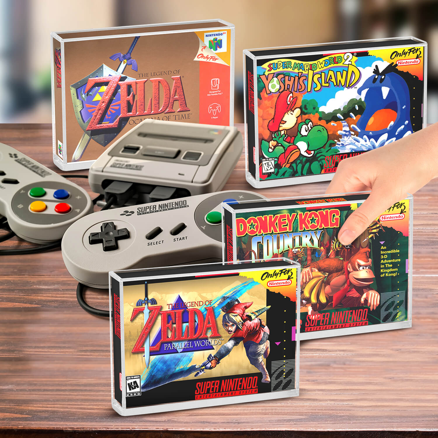 Acrylic Display Protector for SNES Games and N64 Game Box - Pack of 2 - Jack Righteous