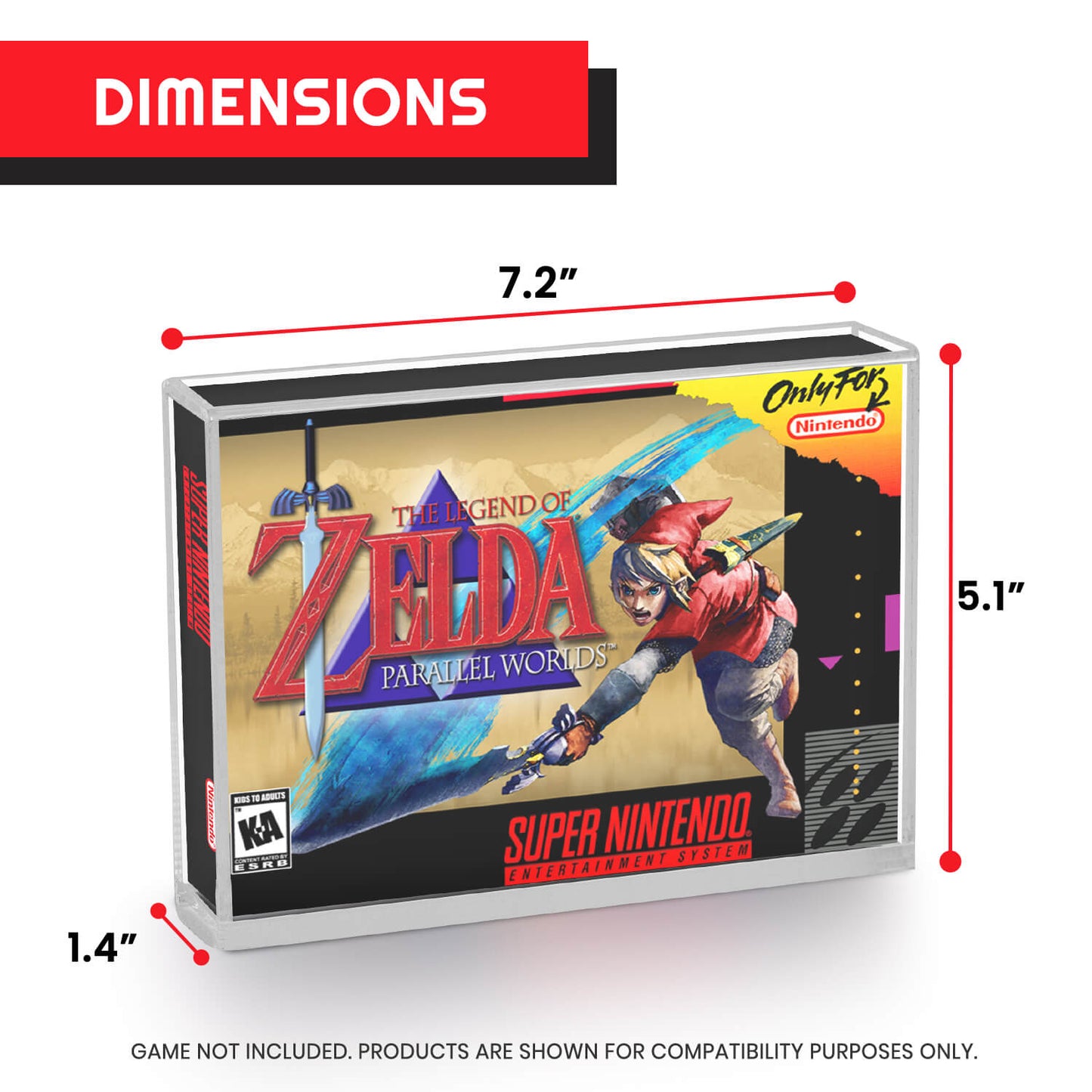 Acrylic Display Protector for SNES Games and N64 Game Box - Pack of 2 - Jack Righteous