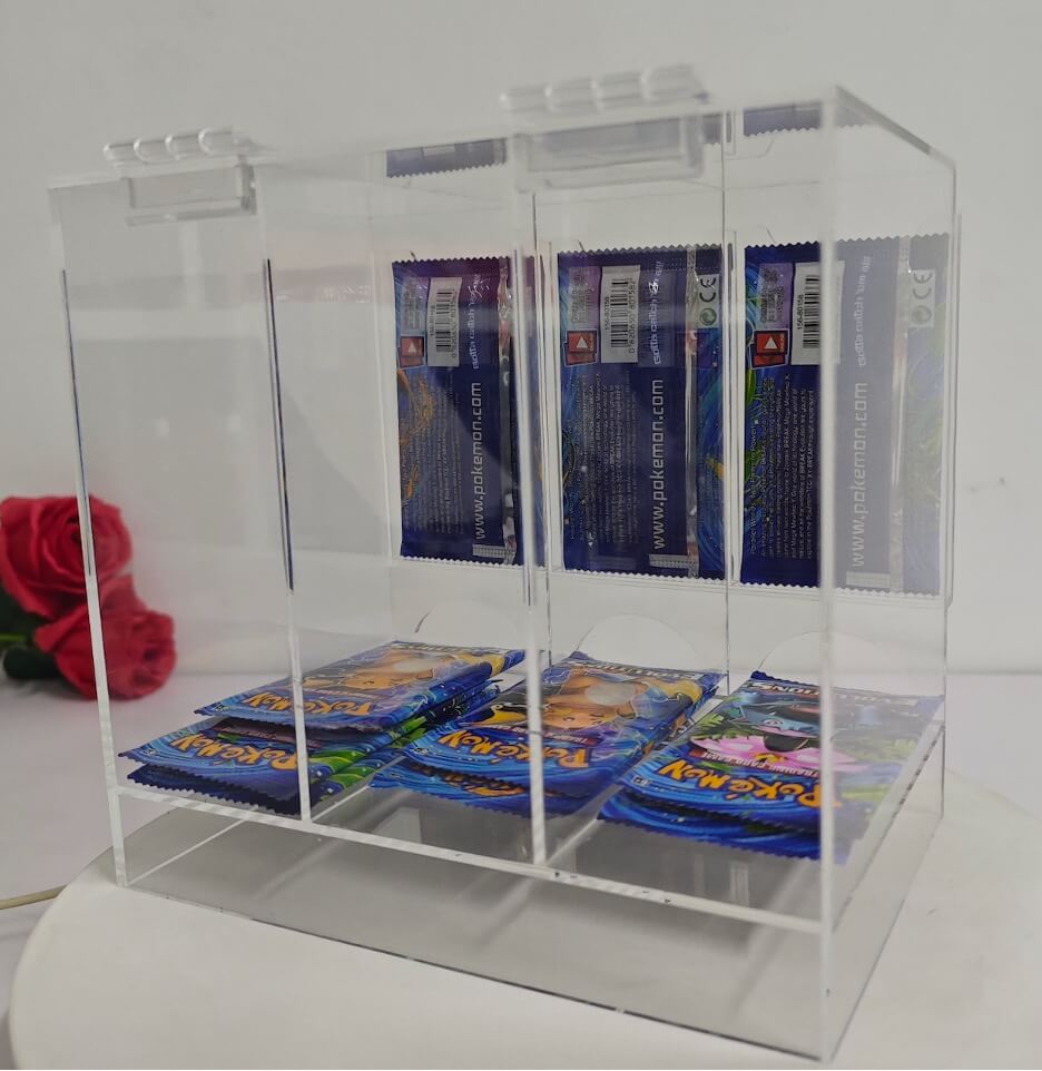 Acrylic Display Stand for Booster DispenserPacks – Retail Counter Unit with Top Shelf - Jack Righteous