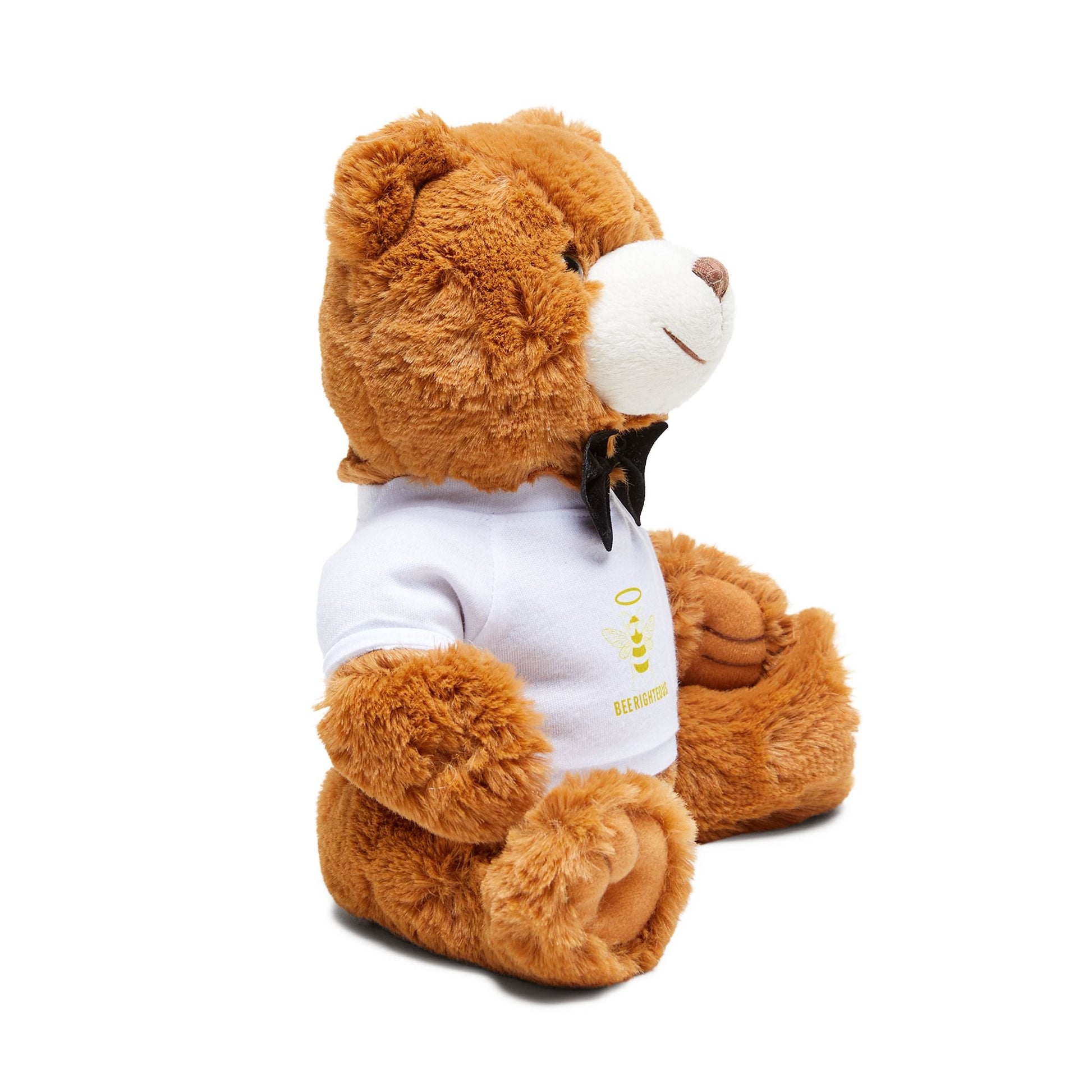 Adorable Teddy Bear with Customizable T-Shirt, Cuddly Gift for Birthdays, Baby Showers, Holidays, Plush Toy, Personalized Keepsake - Jack Righteous