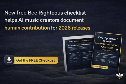 AI music evidence checklist for recording human contribution, creative decisions and project documentation