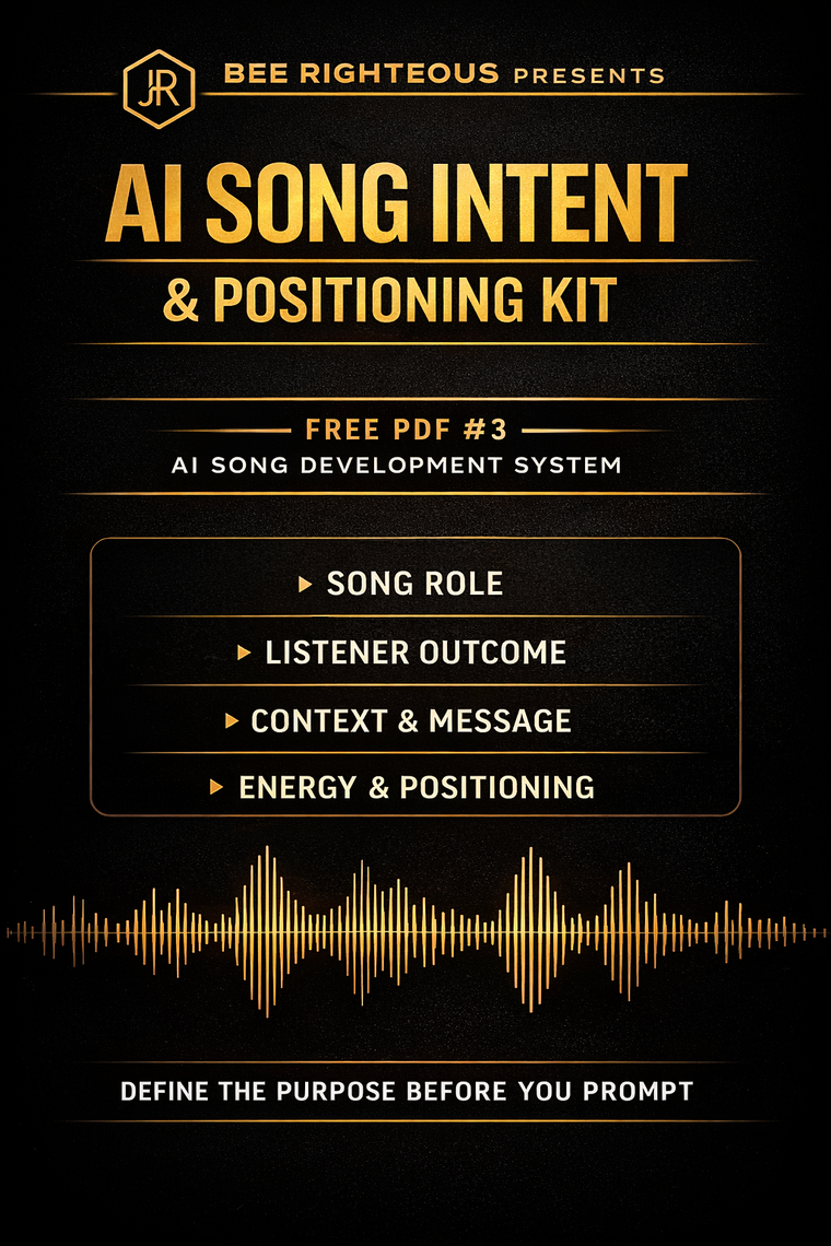 AI Song Intent and Positioning Kit for clarifying purpose, audience and direction before creating a track