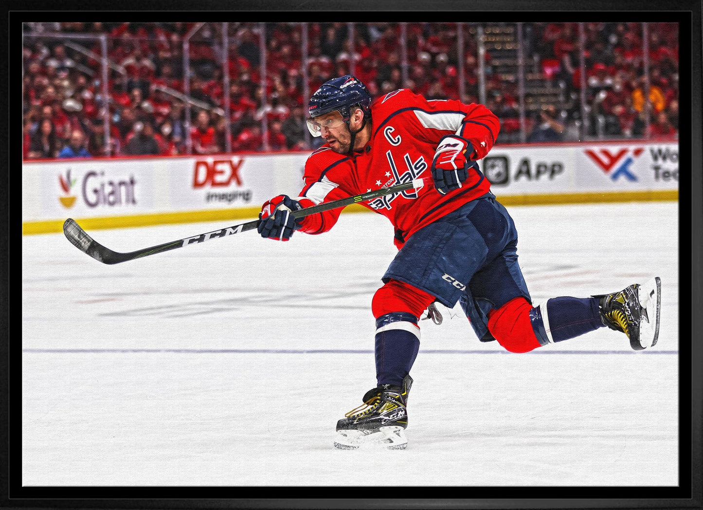 Alexander Ovechkin Washington Capitals Framed 20x29Shooting Canvas - Jack Righteous