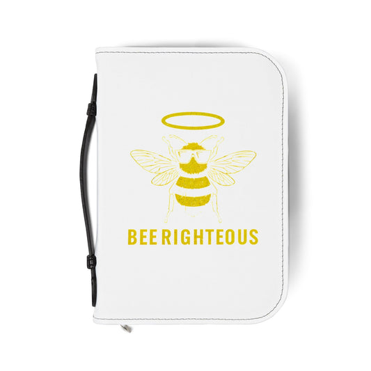 Bee Righteous Bible Cover | Inspirational Scripture Holder, Religious Gift, Faith Organizer, Honey Bee Design, Church Accessories - Jack Righteous