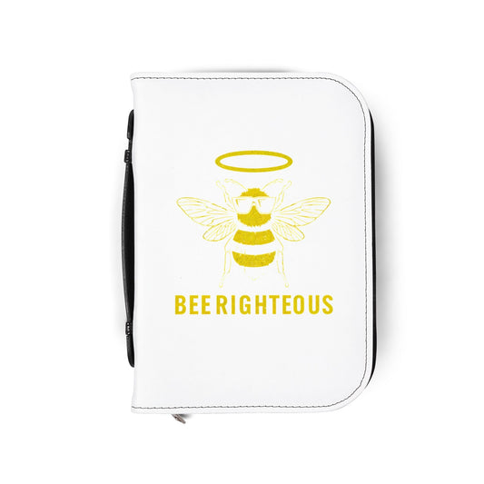 Bee Righteous Bible Cover | Inspirational Scripture Holder, Religious Gift, Faith Organizer, Honey Bee Design, Church Accessories - Jack Righteous