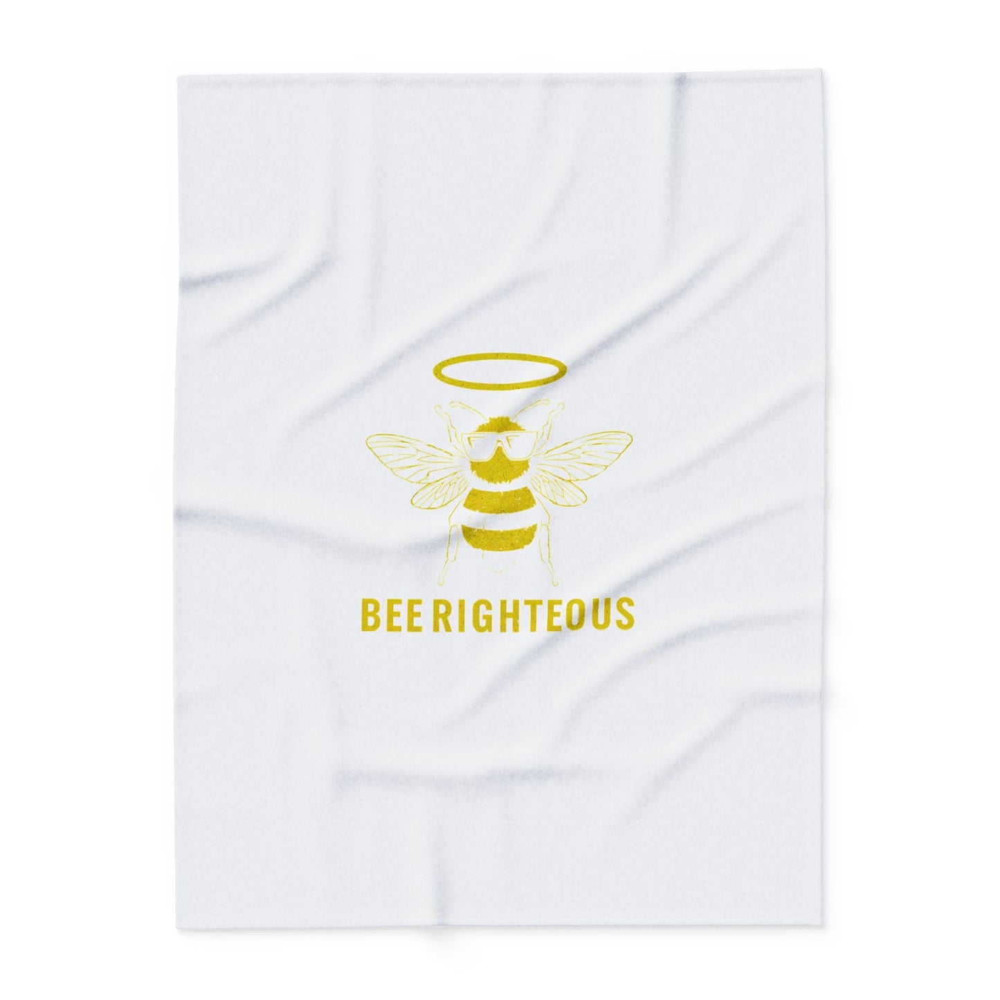 Bee Lovers Cozy Throw: Bee Righteous Fleece Blanket for Nature Enthusiasts - Jack Righteous