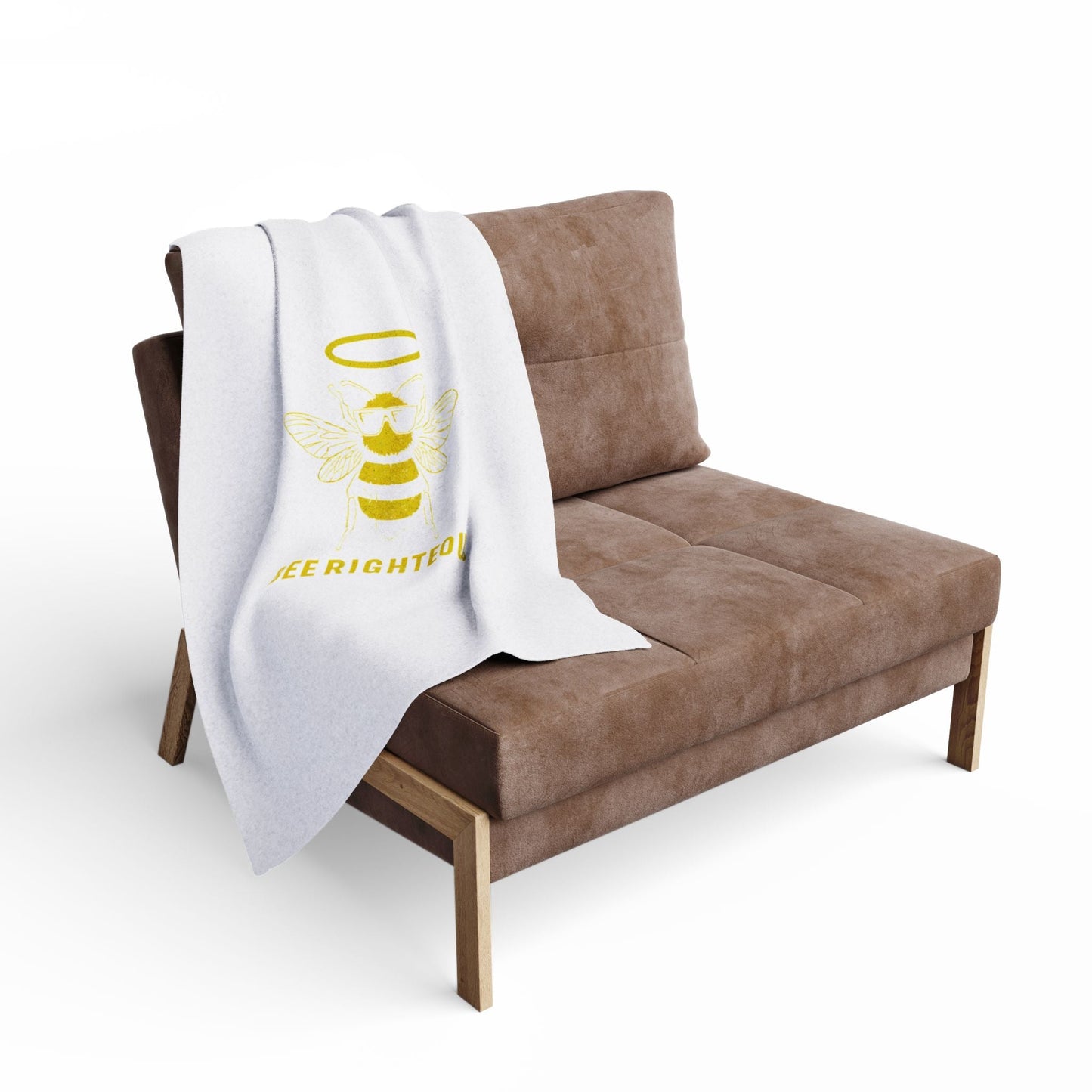 Bee Lovers Cozy Throw: Bee Righteous Fleece Blanket for Nature Enthusiasts - Jack Righteous