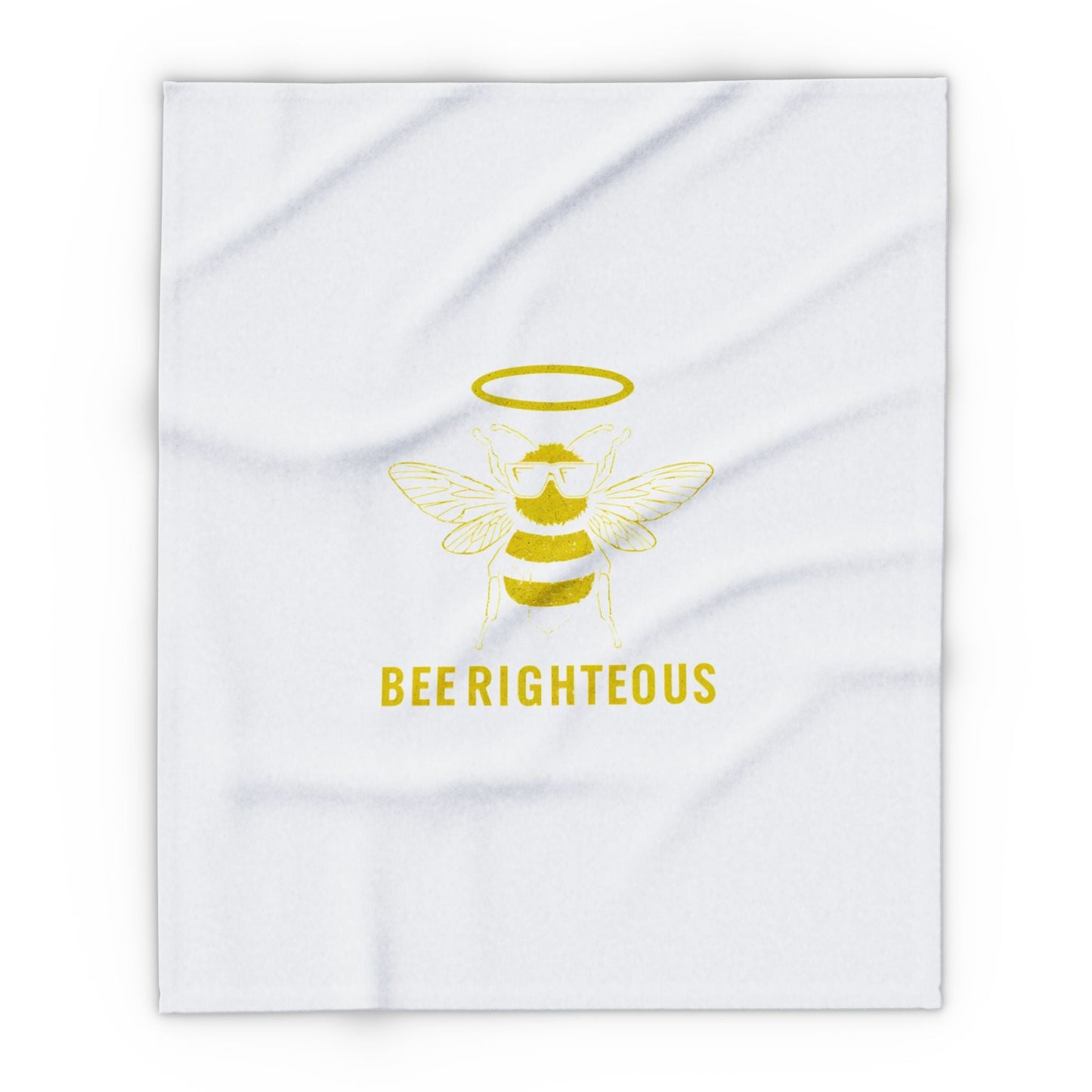 Bee Lovers Cozy Throw: Bee Righteous Fleece Blanket for Nature Enthusiasts - Jack Righteous