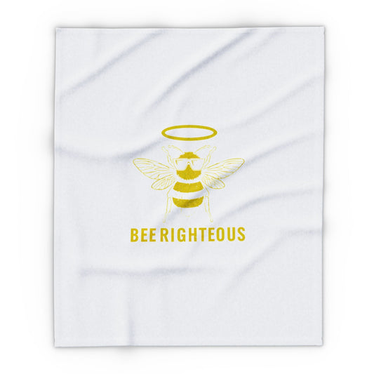 Bee Lovers Cozy Throw: Bee Righteous Fleece Blanket for Nature Enthusiasts - Jack Righteous