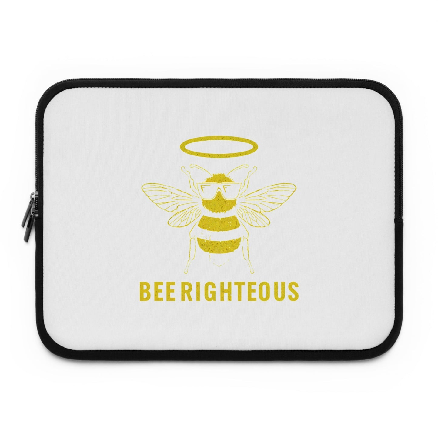 Bee Righteous Laptop Sleeve, Inspirational Laptop Case, Bee Themed Electronics Cover, Cute Gift for Bee Lovers, Nature Lover Accessories - Jack Righteous
