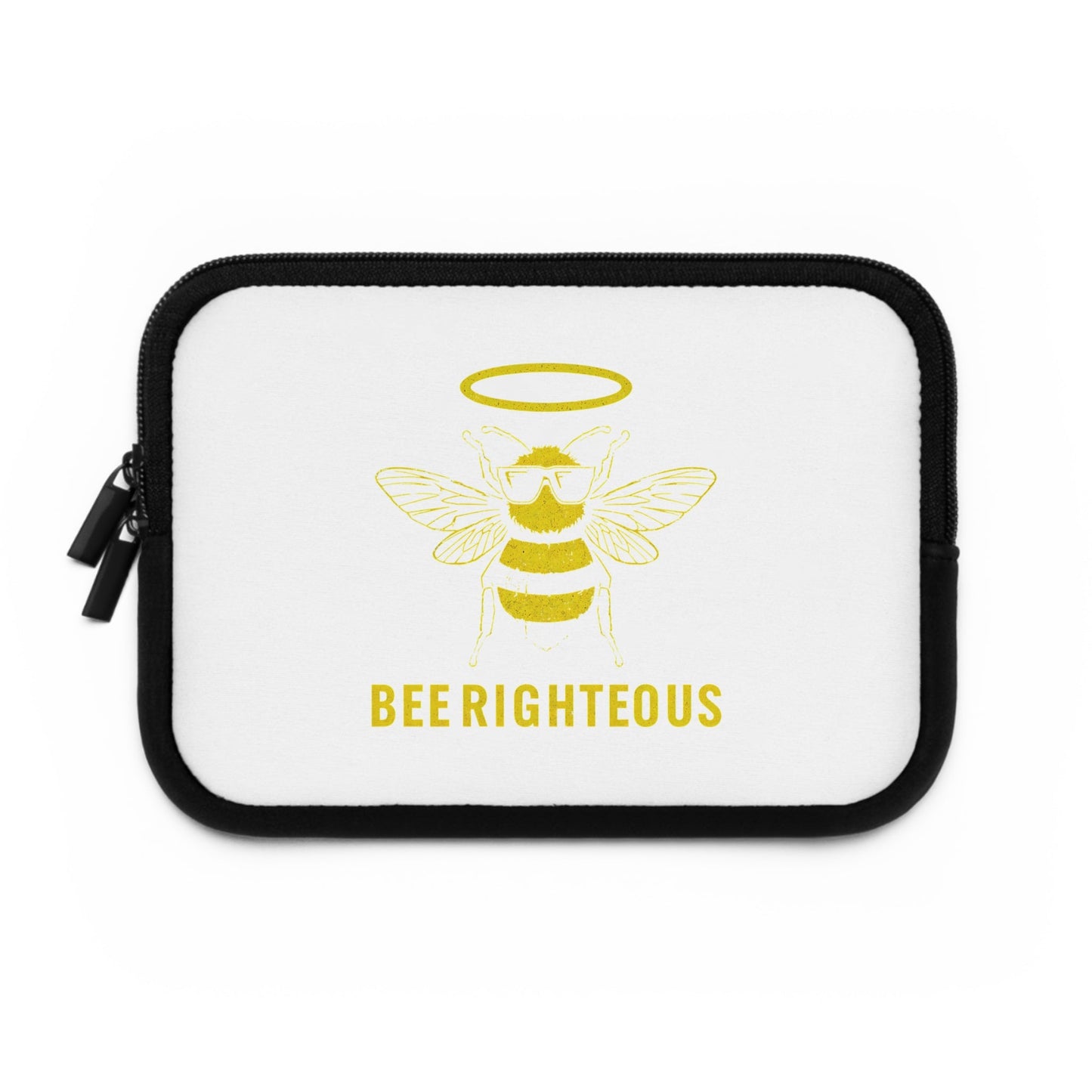 Bee Righteous Laptop Sleeve, Inspirational Laptop Case, Bee Themed Electronics Cover, Cute Gift for Bee Lovers, Nature Lover Accessories - Jack Righteous