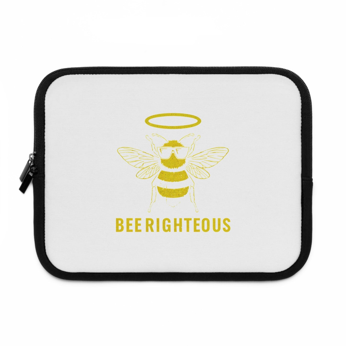 Bee Righteous Laptop Sleeve, Inspirational Laptop Case, Bee Themed Electronics Cover, Cute Gift for Bee Lovers, Nature Lover Accessories - Jack Righteous