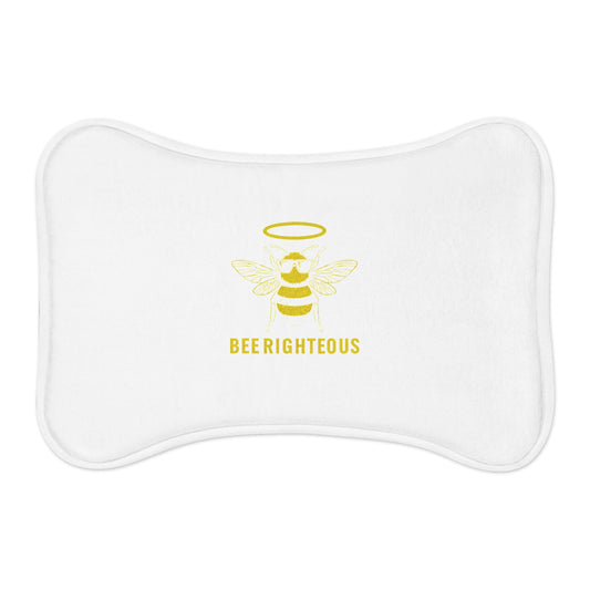 Bee Righteous Cute Dog Dish Pet Feeding Mat - Non-Slip, Fun Kitchen Decor - Jack Righteous