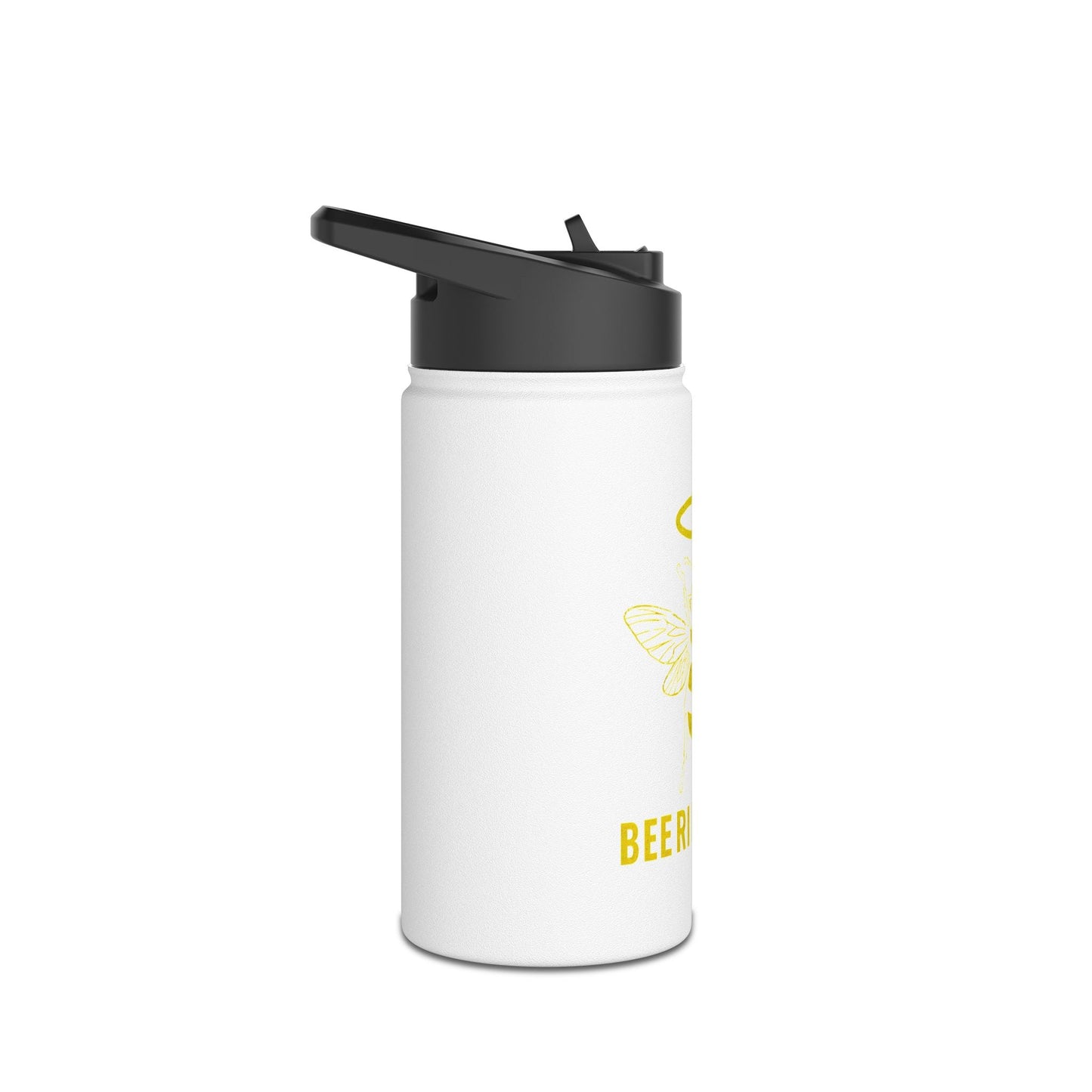 Bee Righteous Stainless Steel Water Bottle - Motivational Gift, Eco - Friendly Drinkware, Hiking Gear, Gym Bottle, Bee Lover Gift - Jack Righteous