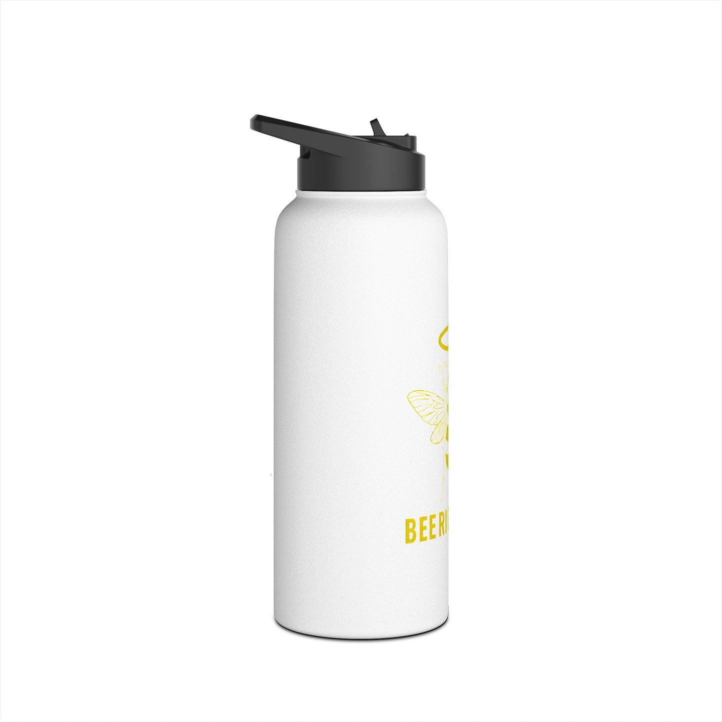 Bee Righteous Stainless Steel Water Bottle - Motivational Gift, Eco - Friendly Drinkware, Hiking Gear, Gym Bottle, Bee Lover Gift - Jack Righteous