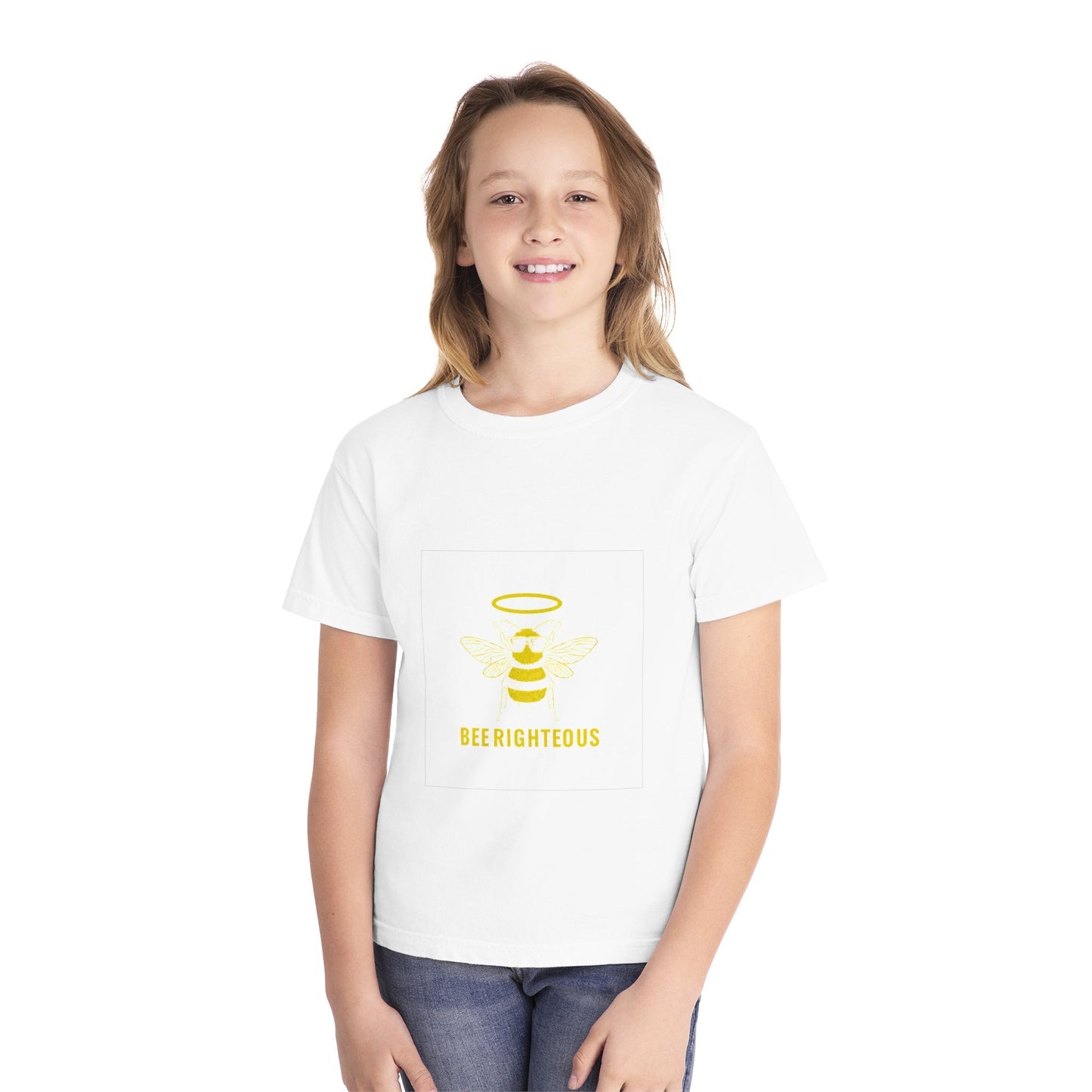 Bee Righteous Youth Tee, Bees T-Shirt, Cute Gift for Kids, Summer Outfit, Eco - Friendly Apparel - Jack Righteous