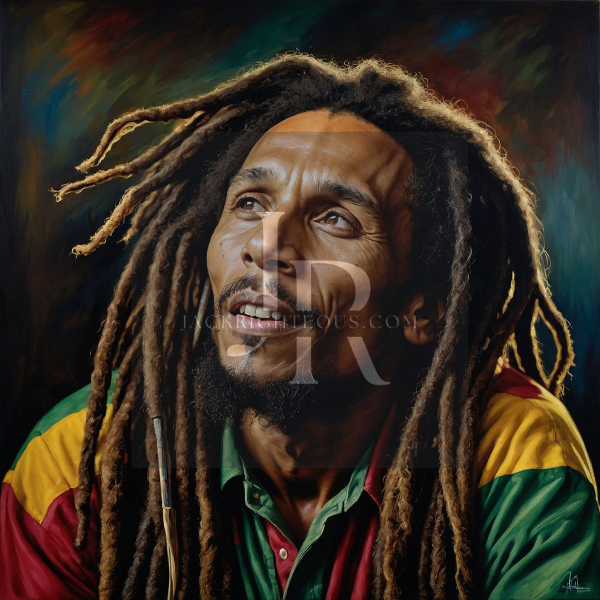 Bob Marley Portrait Series: Iconic Reggae Legend Digital Art Downloads - Jack Righteous